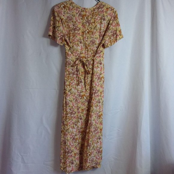 VTG JR Bentley Dress SZ 10 Midi Floral Summer Cott - Picture 2 of 11